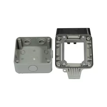 Synergy 21 Keystone Module Housing Surface Mount IP66 with Padlock Tab, Light Grey (RAL 7035) - S216381