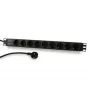 Synergy 21 ALLNET 19-inch Rack Power Strip 9x CEE7/3 Sockets with CEE7/7 Plug, 2m Cable, Black (S215390V4)