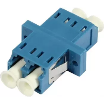 SYNERGY21 LC-LC Duplex Multimode OM2 Fiber Optic Adapter, Ceramic Sleeve, PVC, Blue