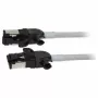 Synergy21 Patch Cable RJ45, CAT6A 500MHz, 0.5m, Grey, S/FTP, Slimline Round d=4.5mm, TPE/LSZH (Superflex), AWG28, with CAT7 Raw Connectors, Rotatable Connector