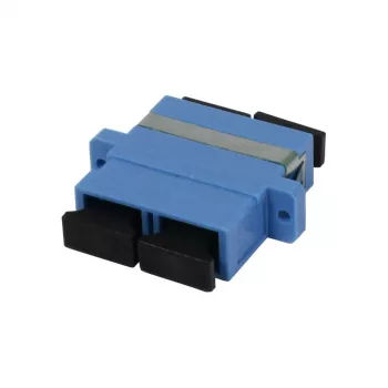 SYNERGY21 Fibre Optic Coupler SC Female to SC Female 9/125µm Singlemode Duplex PVC OS2 Ceramic Sleeve