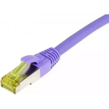SYNERGY21 Patch Cable RJ45, CAT6A 500MHz, 25m, Purple, S-STP (S/FTP), TPE/LSZH (Ultraflex), AWG26, with Cat.7 Raw Cable