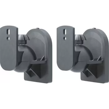 Goobay Speaker Mount Set for 2 Speakers, Wall Mount, Black, Tilt/Swivel/Rotate, up to 3.5 kg