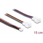Delock Y Fan Cable 1 x JST PH 4 Pin PWM Female to Male + 4 Pin (3 Pins Occupied) Male 15 cm