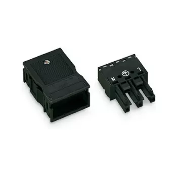 WAGO 770-103 WINSTA® MINI 3-Pole Plug Connector, Black