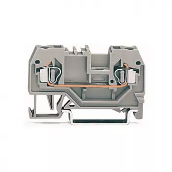WAGO 280-901 Through Terminal Block, 2-Conductor, 2.5 mm², CAGE CLAMP, Gray