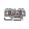 WAGO 282-901 3-Conductor CAGE CLAMP Terminal Block, 10 mm², Gray, DIN-rail 35