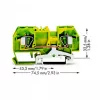 WAGO Ground Conductor Terminal Block Green-Yellow 0.2-6 mm² 282-907