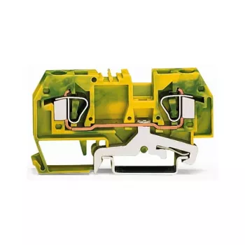 WAGO Ground Conductor Terminal Block Green-Yellow 0.2-6 mm² 282-907