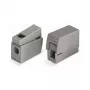 WAGO 224-101 1-Conductor 2-Way Push-in CAGE CLAMP Terminal Block, 400 V, 24 A, 0.5-2.5 mm², Transparent/Grey
