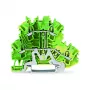 WAGO 2002-2207 Double-Deck 4-Conductor Ground Terminal Block, 2.5 mm²
