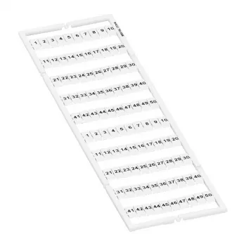 WAGO 793-5566 Marking Strip, 5 mm Pitch, Unprinted, White, 100 Pieces, for Terminal Blocks 2001-2020 Series