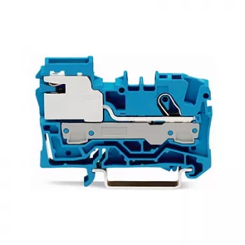 WAGO 2006-7114 TOPJOB S Feed-Through Terminal Block, 4-Conductor, 6 mm², Grey, DIN-Rail Mount