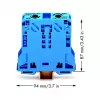 WAGO 285-154 Through Terminal Block, 35 mm², CAGE CLAMP, Gray, 20x94x87 mm