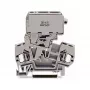 WAGO 281-611 TOPJOB® S Through Terminal Block, 3 Connection Points, 6 mm², Gray, DIN-35 Rail