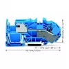WAGO 2016-7714 TOPJOB S Through Terminal Block, 2-Conductor, Push-in, 1000V, 76A, Gray, 0.5-25 mm², DIN Rail
