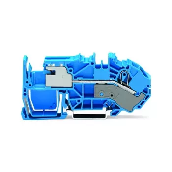 WAGO 2016-7714 TOPJOB S Through Terminal Block, 2-Conductor, Push-in, 1000V, 76A, Gray, 0.5-25 mm², DIN Rail