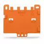 WAGO 222-505 5-Conductor Compact Splicing Connector, 0.08-4 mm², Transparent/Orange