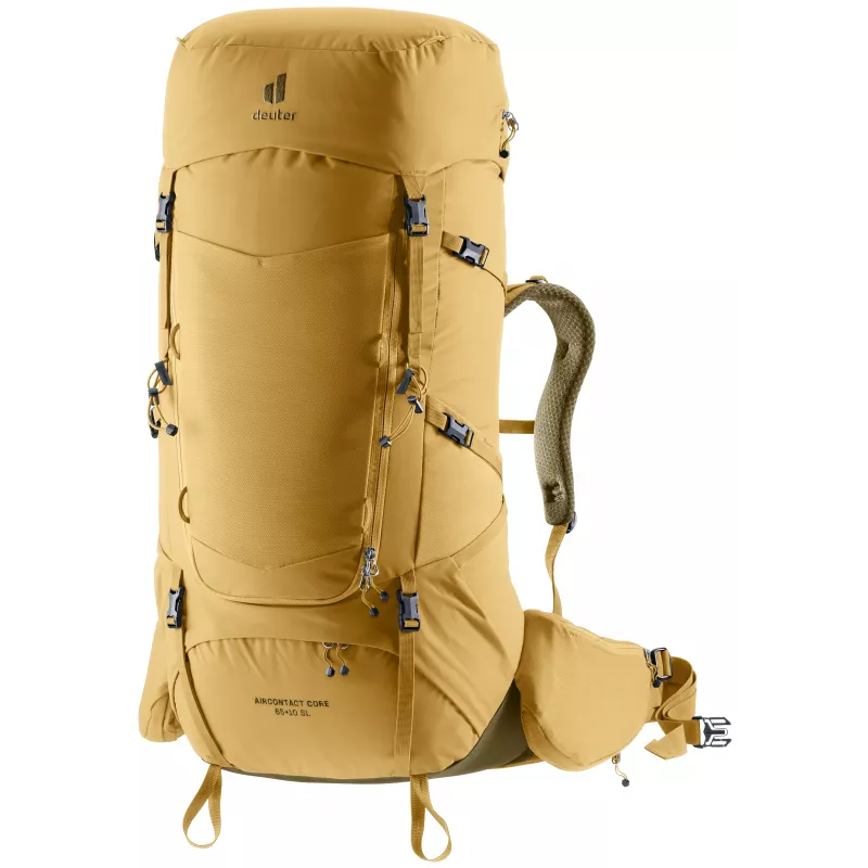 Deuter Aircontact Core 65 + 10 SL Women's Trekking Backpack - Savanna/Nori