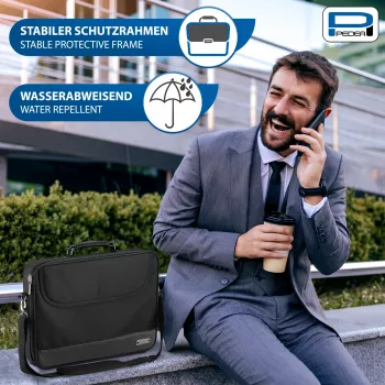 PEDEA BLACKLINE Notebook Bag 15.6 inch (39.6 cm) Black