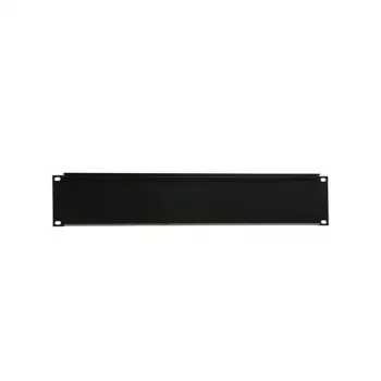 Adam Hall 19 inch Rack Blank Panel 2U Black Steel 1.5 mm
