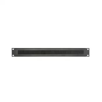 Adam Hall 19 inch 1U Rack Blanking Panel with Brush Strip 87221BRUSH Black