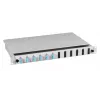 EFB Elektronik Splice Box SC OS2 9/125µm Sliding 24 Pigtails 12 Couplers 1U 19 inch Rack Mount Grey