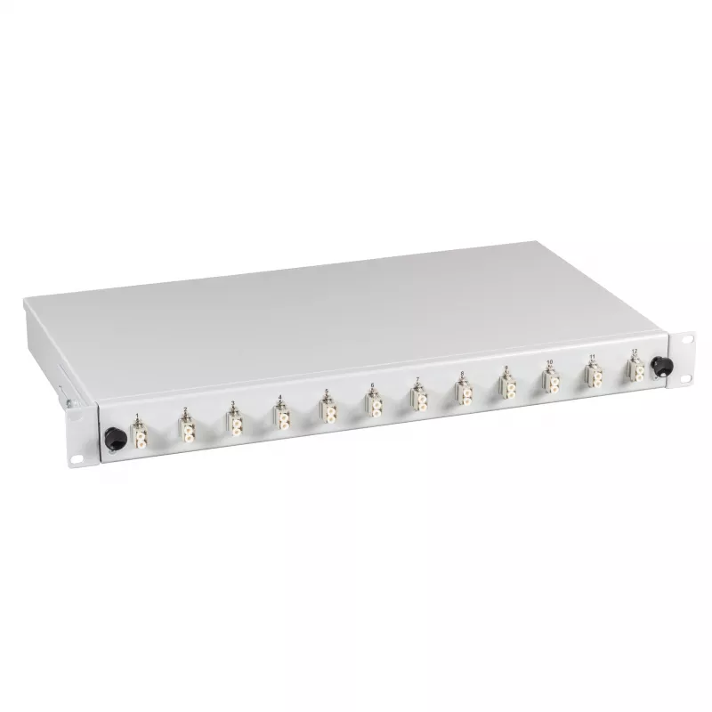 EFB-Elektronik Splice Box Black LC 9/125µm OS2 Pull-Out 24 Pigtails / 12 Couplers