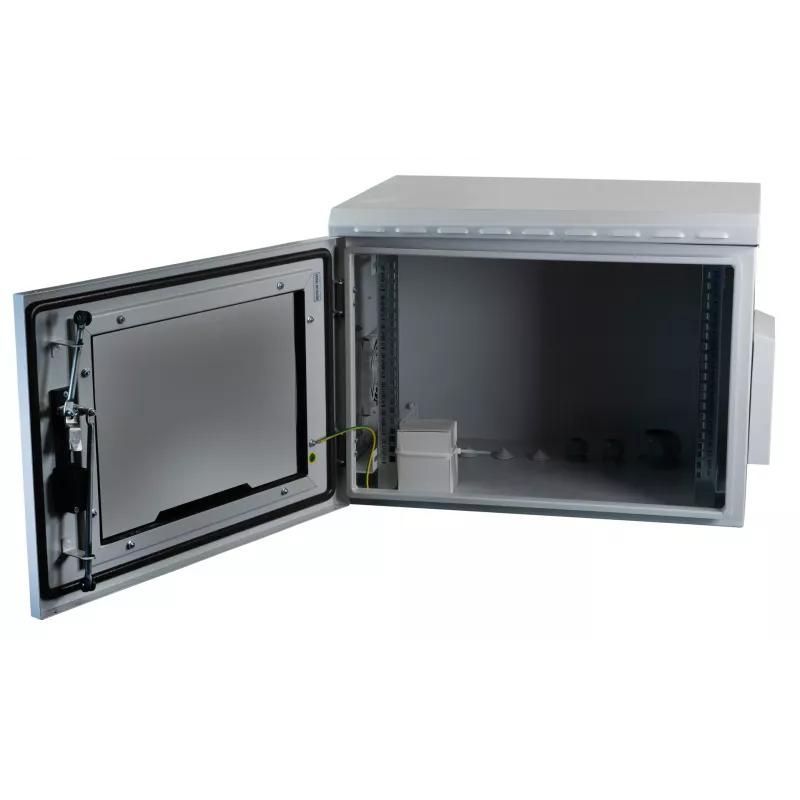 EFB Elektronik 19 inch Wall-Mounted Enclosure IP55 9U Glass Door Depth 600 mm RAL7035