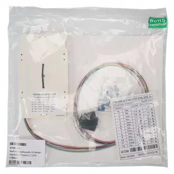 EFB Pre-assembled Splice Cassette with Coloured Pigtails LC/APC OS2 - 0.8 m