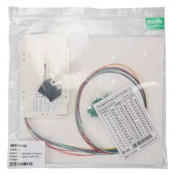 EFB Pre-assembled Splice Cassette with Coloured Pigtails LC/APC OS2 - 0.8 m