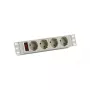 EFB-Elektronik 10 1HE Power Strip 4 x CEE 7/3 with Switch Aluminum Profile Grey
