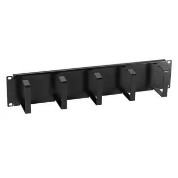 EFB Elektronik 699998NTS Cable Management Panel - 19 inch 1U Steel Black