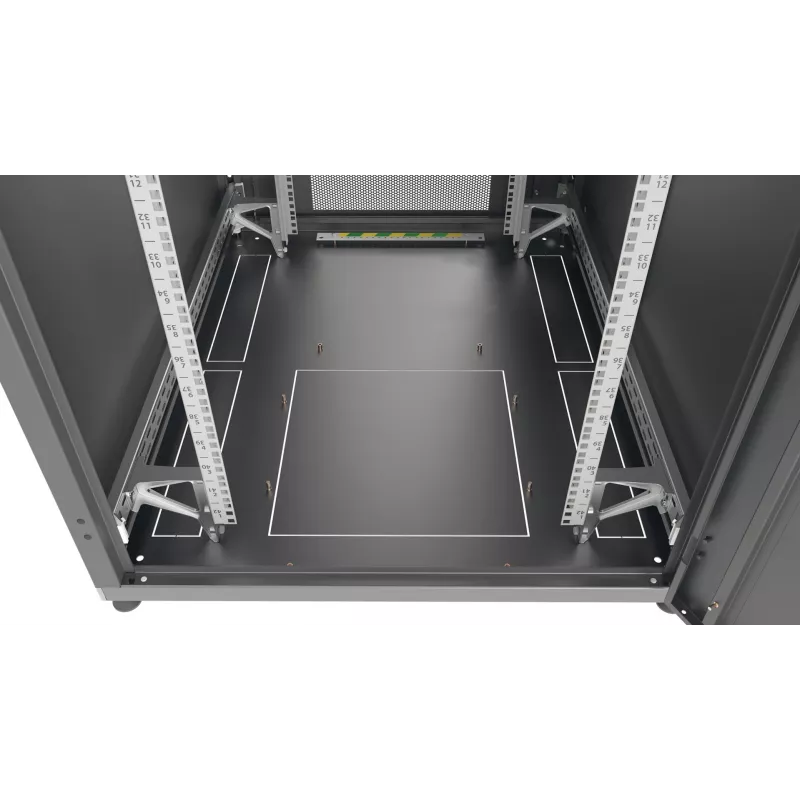EFB ELEKTRONIK 19 inch Server Rack PRO 24HE, 800x1200 mm, Single-Section Front and Rear Door, RAL 7035