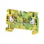 Weidmüller A2C 2.5 PE Protective Earth Terminal Block, Green/Yellow, 2 Connections, 2.5 mm², PUSH IN