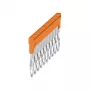 Weidmüller ZQV 2.5N/10 Cross-Connector, 10-Pole, 2.5 mm², Orange, Wemid, V0, 48.7 mm, 20 Pieces