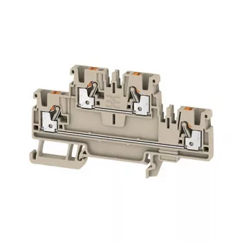 Weidmüller Feed-through Terminal Block A2T 2.5, 2.5 mm², Beige, PUSH IN