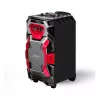 Leicke DJ ROXX TROLLEY PRO Portable PA Speaker System with Bluetooth, 100W RMS, 10 inch Woofer, LED Lights, Trolley, Microphone, Remote Control