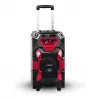 Leicke DJ ROXX TROLLEY PRO Portable PA Speaker System with Bluetooth, 100W RMS, 10 inch Woofer, LED Lights, Trolley, Microphone, Remote Control