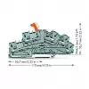 WAGO 2003-6641 End Plate for TOPJOB S 2003 Series, Grey, 5.2 mm Width