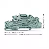 WAGO 2003-6642 Through Terminal Block, TOPJOB® S, 2-Conductor, 4 mm², Gray, 800 V, 24 A