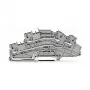 WAGO 2003-6642 Through Terminal Block, TOPJOB® S, 2-Conductor, 4 mm², Gray, 800 V, 24 A