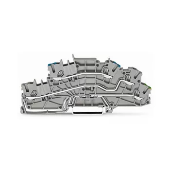 WAGO 2003-6646 Multilevel Installation Terminal Block, N/L/PE, 2.5 mm², Push-in CAGE CLAMP, Grey