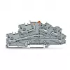 WAGO TOPJOB S N-Disconnect Terminal Block with PE, 3-Conductor, Push-in CAGE CLAMP, Gray, 2003-6644