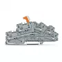 WAGO TOPJOB S N-Disconnect Terminal Block with PE, 3-Conductor, Push-in CAGE CLAMP, Gray, 2003-6644
