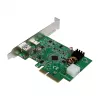 LogiLink PCI Express USB 3.2 Card, 5 Gbps, 2 External + 3 Internal USB-A Ports