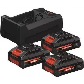 BOSCH 0615V0005X 3x GBA 18V 4.0Ah Professional Batteries + GAL 18V-80 Professional Charger