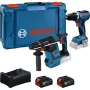 BOSCH PowerTools Combo Kit Cordless Combi Drill 18V 65 + Rotary Hammer 18V 26 with 2 Batteries 5 Ah and Charger (Kit)