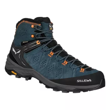 SALEWA Shoes Alp Trainer 2 Mid GTX Dark Denim Fluo Orange UK 9.5 (EU 44)