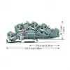 WAGO 2005-7642 Through Terminal Block, 4 mm², 32 A, 400 V, Gray, CAGE CLAMP